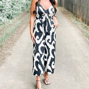 Stylish Black and White Jumpsuit